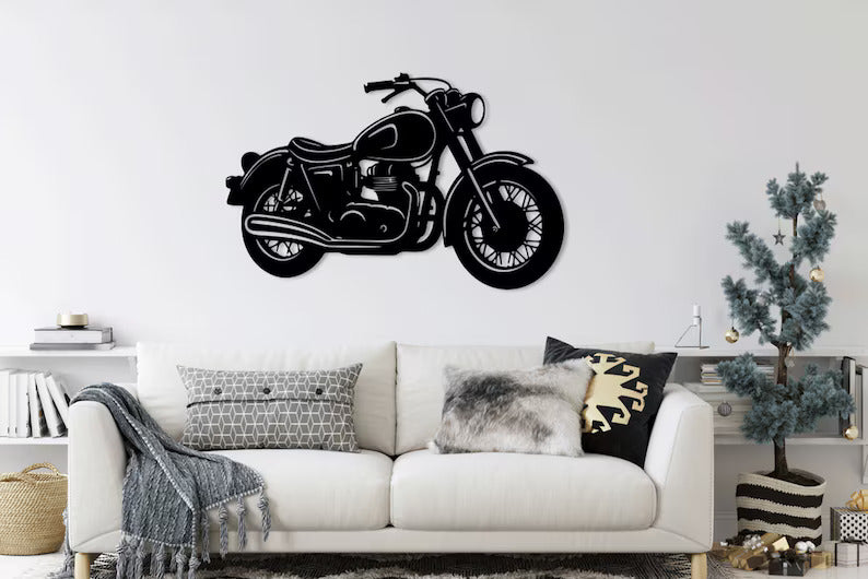 Royal Enfield Classic 350 Motorcycle Black Wall Decore