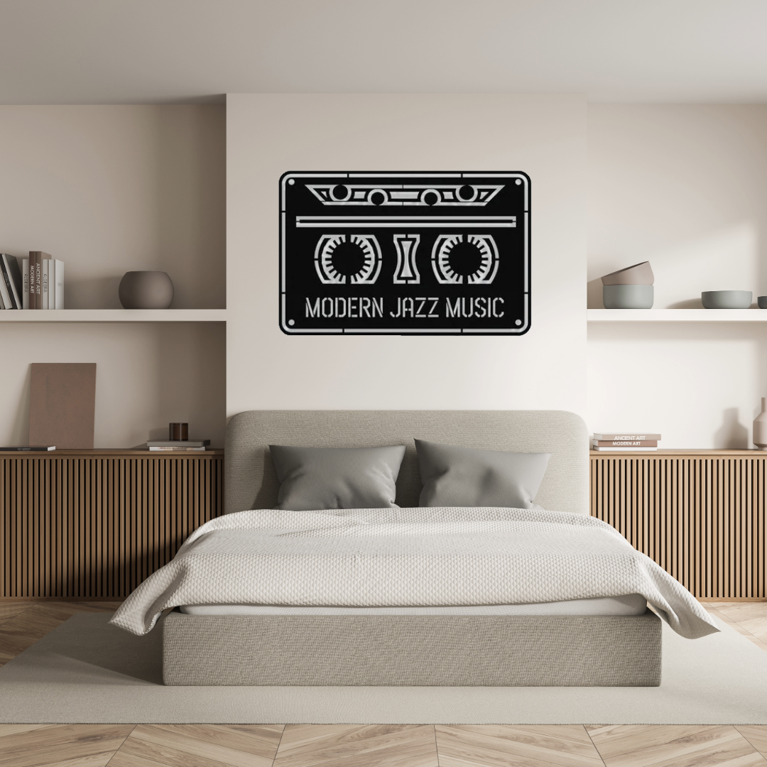 Retro Groove Music Cassette Wood Wall Decor