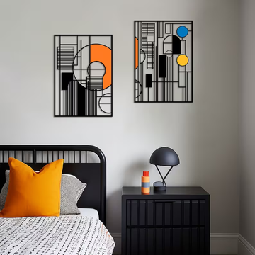 Abstract Modern Shapes Decorative Wood Wall Decor