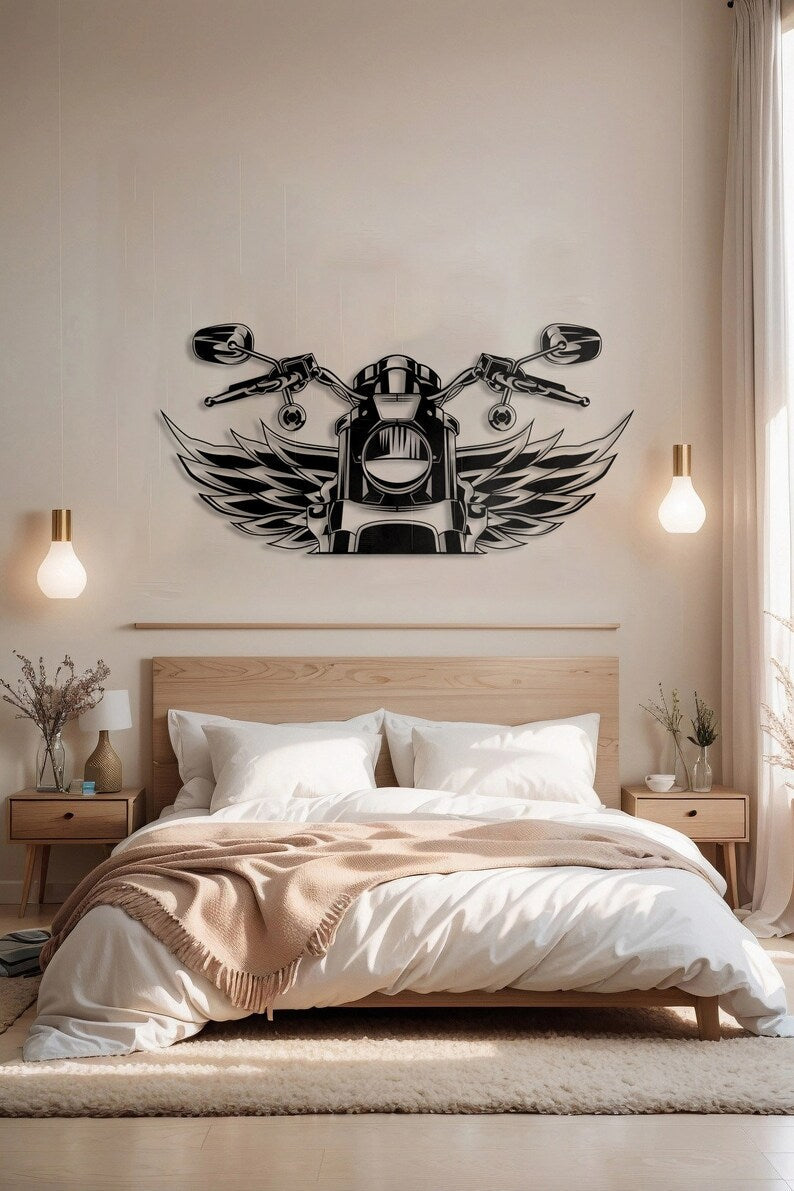 Butterfly Bullet Motorcycle Wall Decor